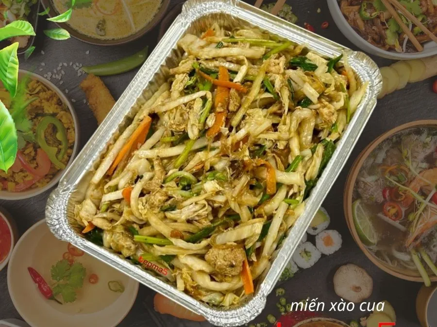 Miến xào cua